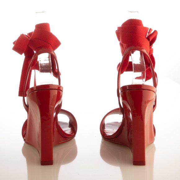 NIB Philosophy Di Lorenzo Serafini wrap Sandal in red-patent leather - Picture 4 of 12